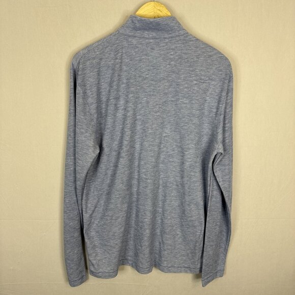 Johnnie-O Heathered Performance Quarter Zip Pullover Blue Men’s Medium - Picture 6 of 7